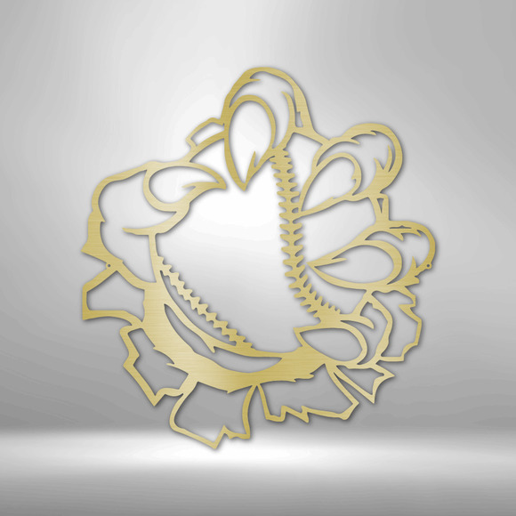 Claw Ball Steel Sign Laser Cut Powder Coated Home & Office Metal Wall Decor Mult